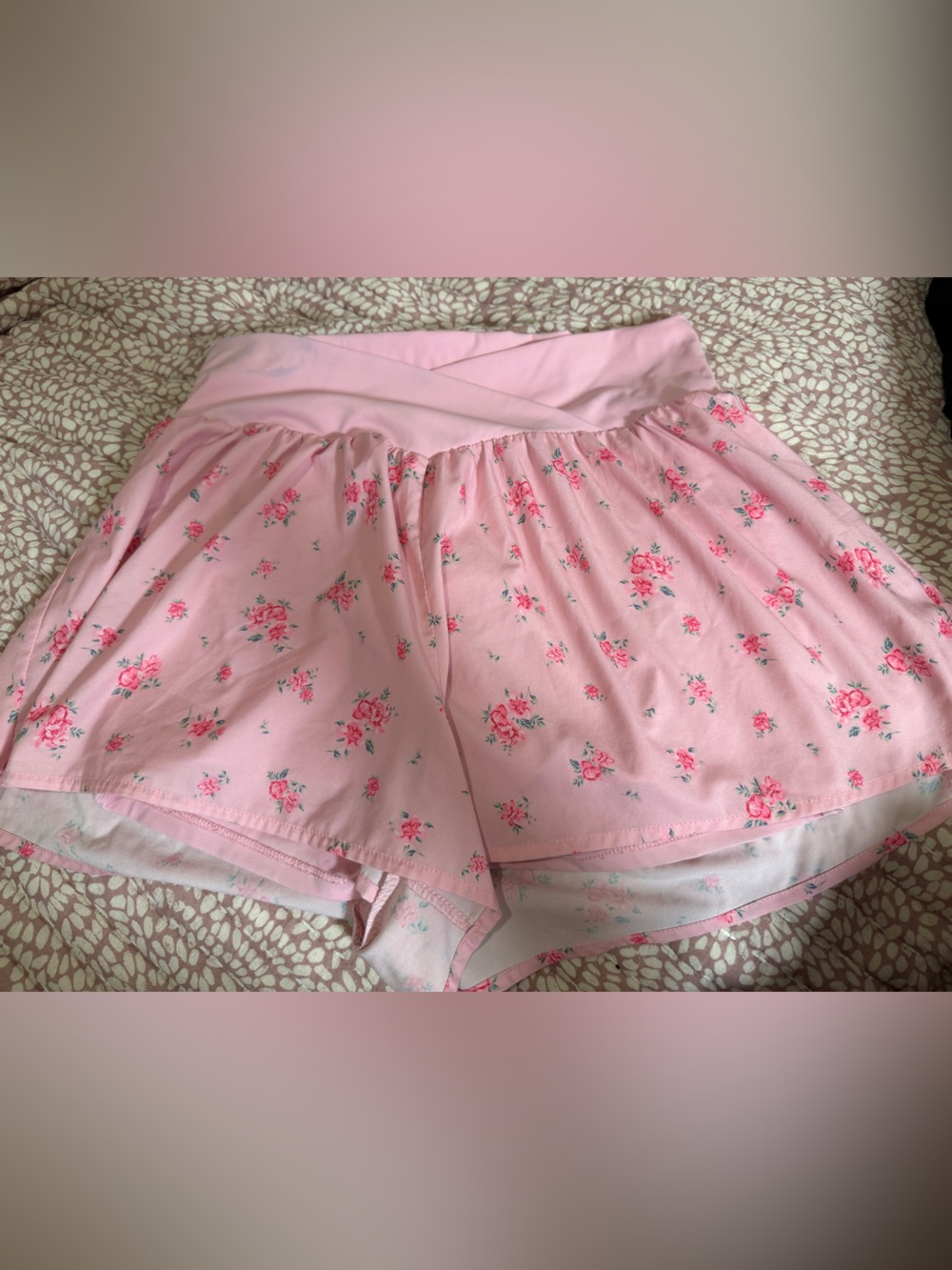 Pink Floral Skirt - Pastel Rose Print